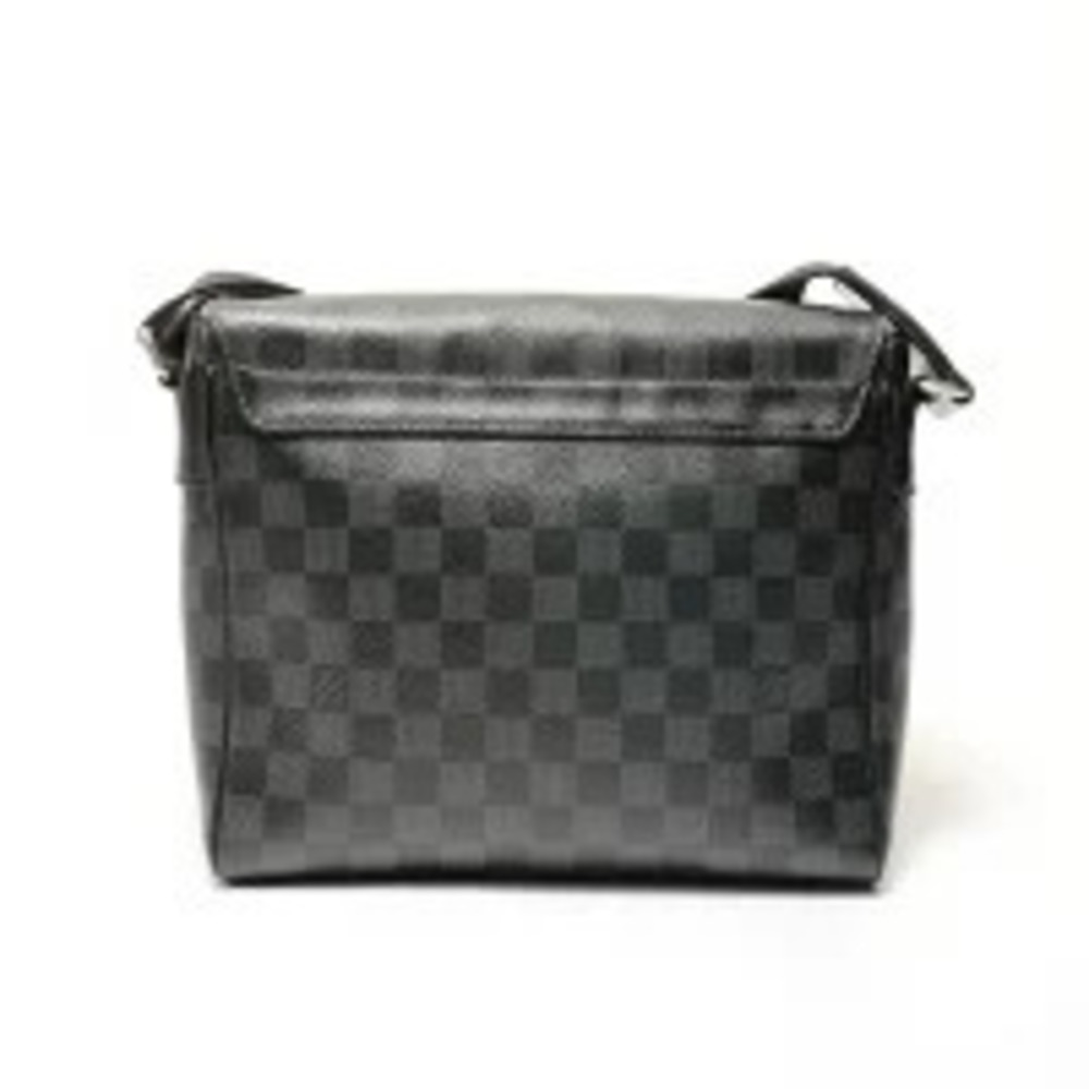 Louis Vuitton Damier Graphite Black District Shoulder Bag Black